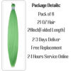 Picture of Green Braiding Hair Pre Stretched Kanekalon Prestretched Braiding Hair Pack of 6 By Leticia