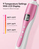 Picture of Wavytalk 3/8 Inch Small Curling Wand, Wand Iron for Short & Long Hair, Ceramic Barrel with Adjustable Temperature, Include Heat Resistant Glove (Pink)