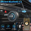 Picture of Bluetooth Car kit Aux Receiver, Portable 3.5mm Aux Bluetooth Car System for Car Radio Bluetooth 5.2 Wireless Audio Receiver for Car Stereo Home Stereos Wired Headphones Speaker