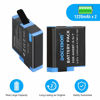 Picture of DOTTMON 2-Pack Gopro Battery for Hero 5/6/7 & 3-Channel Battery Charger for Gopro Hero 5 Black/Hero 6 Black/Hero 7 Black(Not for Hero 8/9)