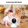 Picture of BJR 2K HD Security Camera Indoor, 5G & 2.4G WiFi Camera, Pan/Tilt Pet Camera with Motion Detection, Night Vision, 2-Way Talk, Home Cam with 64G SD Card