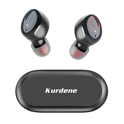 Picture of kurdene Bluetooth Earbuds, S8 Wireless Earbuds 48H Playtime Call Noise Cancelling IPX8 Waterproof Ear Buds Deep Bass Earphones with Microphone in-Ear Stereo Headphones for Work,Sport,Running