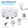 Picture of Premade Fans Short Stem 500 PCS 8D Eyelash Extensions 0.07mm C/D Curl 13-20mm Mixed Length WENDY LASHES Russian Volume Pre-made Lash Extension (500PCS-8D-0.07-C, 13-20mm mixed tray)