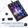 Picture of MOTOSPEED Macro Mechanical Numeric Keypad USB Wired 21 Keys Mini Numpad Portable Keypad RGB Backlight Gaming Keypad Extended Layout for Cashier(Fully Programmable Keys)