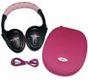 Picture of Wisconsin Auto Supply MDZHP-FF-P-(1) Pink Wireless Headphone (2 Channel Fold Flat DVD Player with Case and 3.5 mm Auxiliary Cord), 1 Pack