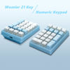 Picture of Womier Number Pad, WK21 Mechanical USB Wired Numeric Keypad with RGB Backlight and Pudding Keycaps for Laptop Desktop Computer PC(Bule, Red Switches)