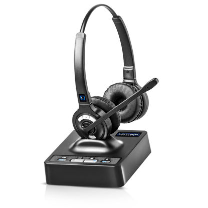 Picture of Leitner LH275 2-in-1 Wireless Office Headset with Mic - Computer and Telephone Headset - Phone Headsets for Office Phones - Dual-Ear