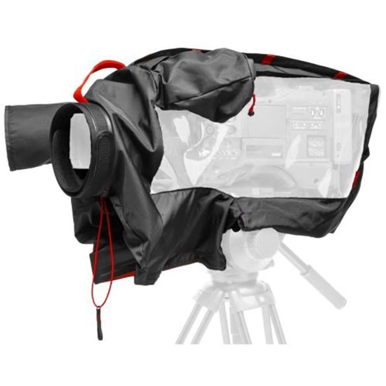 Picture of Manfrotto MB PL-RC-1 DSLR Camera Rain Cover, to Use with Video Cameras with a Professional Lens, Waterproof, Protects from Dust and Rain, for Photographers - Black/Charcoal Grey