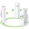 Picture of 3PCS Wireless Bridge Kit, Gigabit Point to 2 Point Outdoor WiFi Bridges for Wireless Network Expansion, 5.8G Long Range High Speed WiFi to Ethernet CPE with 1000Mbps LAN Port, 16dBi 3Km (3 Pack)