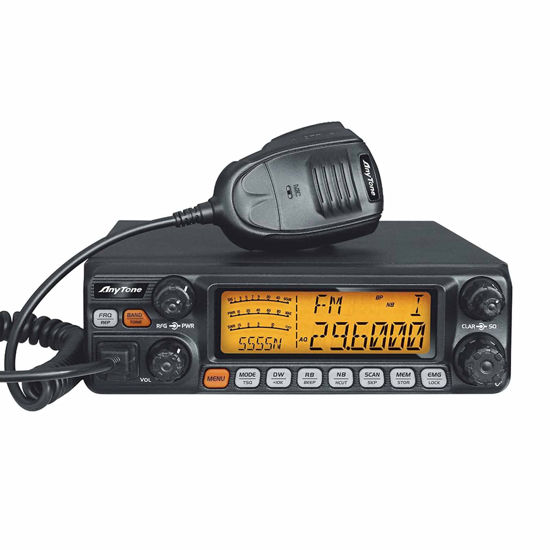 Picture of AnyTone AT-5555N II Upgraded 10 Meter Radio Noise Reduction High Power 60W AM PEP/50W FM/SSB 60W(PEP) Mobile Transceiver with CTCSS/DCS for Truck