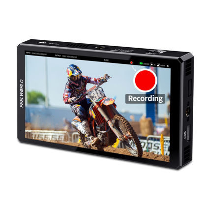 Picture of FEELWORLD CUT6 6 Inch Recording Monitor Field Camera DSLR USB2.0 Recorder, 1920x1080 Touch Screen Waveform HDR HDMI Loop Out LUT 4K HDMI Input