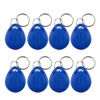 Picture of New RFID Proximity ID Card Key for Access Control (Blue), Read Key Keyfobs Keychains for Door Access Control, Pack of 100 (ID Card Only Read)