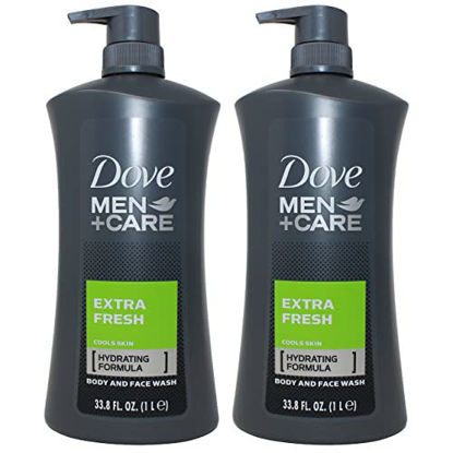 Picture of Dove Men Body Wash Extra Fresh 1 Liter (33.8 Oz) - Pack of 2