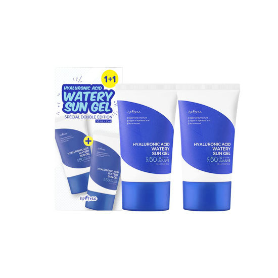 Picture of ISNTREE Hyaluronic Acid Watery Sun Gel Double Edition 50ml x 2ea | Special Edition with two sunscreens | Watery gel type sunscreen