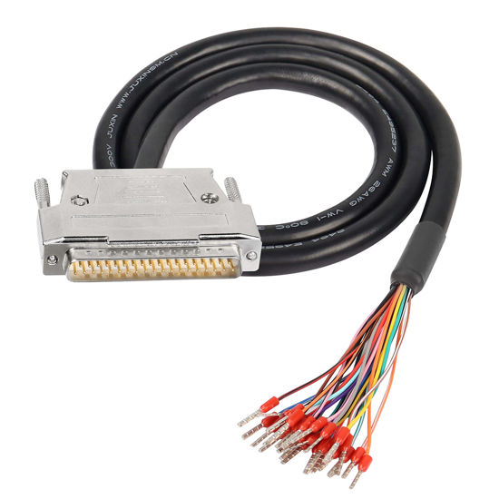 Picture of XMSJSIY DB37 Connector Adapter 37 Pin Serial Extension Cable Solderless 37-Pin Port Breakout Replacement Cable with Bare Wire - 1M/3.2Ft (DB37 Male)