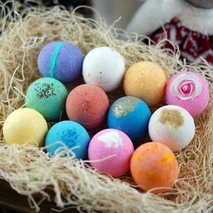 Picture of LifeAround2Angels Fun and Sweet Bath Bombs Gift Set 12 Pack Made in USA Fizzies, Shea & Coco Butter Dry Skin Moisturize, Handmade Birthday Mothers Day Gifts idea for Her/Him, Wife, Girlfriend, Kids