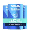 Picture of Gillette Men’s Clinical Strength Antiperspirant and Deodorant, 72-Hour Sweat Protection, Ultimate Fresh Soft Solid, 1 Clinical Brand For Men, 1.7 oz (Pack of 3)