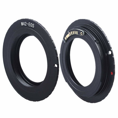 Picture of M42 to EF Lens Adapter,M42 (42mm) Screw Lens to Compatible with EF-S Cameras, fits EF1D, DS, Mark II, III,IV,1DC,1DX,D30,D60,10D,20D,20DA,5D,Mark II,Mark III,7D,Rebel XT,XTi,XSi,T1,T1i