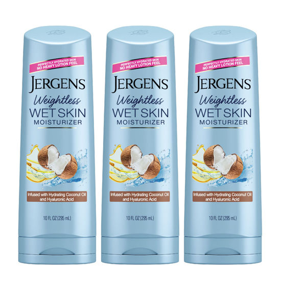 Picture of Jergens Wet Skin Body Moisturizer With Coconut Oil, In Shower Lotion For Dry Skin 10 Fl Oz (Pack of 3)