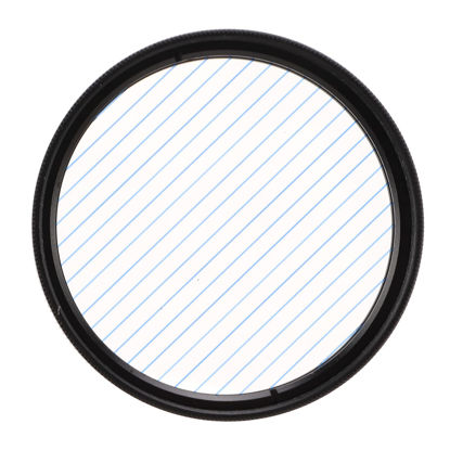 Picture of Yoidesu 52mm/55mm/58mm Blue Streak Filter,Special Effects Lens Filter Anamorphic Optical Glass with Aluminum Alloy Frame, for Canon, for Nikon, for Sony, for Fujifilm, etc (52mm/2.0in)