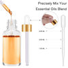 Picture of 24 Pack 2 Oz Glass Eye Dropper Bottles Clear, 60 ml Empty Tincture Dropper Bottle with droppers, 1 Extra Cap, 2 Plastic Funnels, 2 Pipettes & 48 stickers for DIY Essential Oils, Body Oil, Beauty Oil