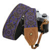 Picture of Mystic Purple Camera Strap - 2" Wide Jacquard Embroidery Cotton Camera Straps with Crazy Horse Leather Ends for ALL Digital/DSLR Cameras,Shoulder Neck Strap for Best Gifts for Photographers