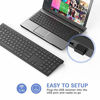 Picture of Rechargeable Wireless Keyboard, Jelly Comb 2.4GHz Full Size Ultra Slim Keyboard for Computer/Desktop/PC/Laptop/Surface/Windows OS (Black)