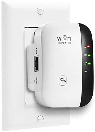 Picture of WiFi Extender Signal Booster Up to 2640 sq. ft,Wireless Internet Repeater, Long Range Amplifier with Ethernet Port, Access Point, One Touch Setup, Repeater/AP/WPS Support, Alexa Compatible