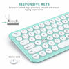 Picture of Wireless Keyboard and Mouse Combo, Jelly Comb 2.4GHz Ultra Thin Ergonomic Keyboard Mouse Combo Set with Round Keys for Windows, Laptop, PC, Desktop, Computer and Notebook (Mint Green & White)