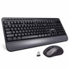 Picture of VictSing Wireless Mouse and Keyboard Combo, Wireless Keyboard and Mouse Combo with Palm Rest,2.4GHz Full Size Ergomomic Keyboard with 10 Independent Shortcuts and 4 Level Adjustable DPI Mouse