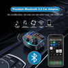 Picture of Bluetooth FM Transmitter for Car Adapter, 41W PD3.0 and QC3.0 Fast Charging U Disk Player Included 32G Flash Drive Hands-Free Calling Bluetooth 5.0 Music Play Mode Dual Screen Display