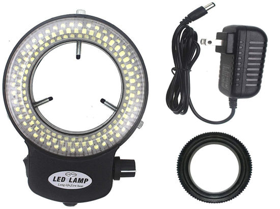 Picture of LED-144-ZK Black Adjustable 144 LED Ring Light Illuminator for Stereo Microscope (144 LED Ring Light)