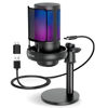 Picture of Bietrun USB Microphone for PC, Gaming Mic for PC/PS4/ PS5/Desktop, with Mute, Plug & Play, RGB Light, Pop Filter & Monitoring Jack, for YouTube, Zoom, Recording