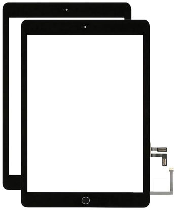 Picture of for iPad 5 5th Gen Screen Replacement A1822 A1823 2017 2 Pack Digitizer 9.7 Inch, for iPad 5th Generation Touch Glass with Home Button (Black)