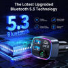 Picture of Syncwire Bluetooth 5.3 FM Transmitter Car Adapter 48W(PD 36W & 12W) [Light Switch] [Hi-Fi Deep Bass] [Fast Charging] Wireless Radio Music Adapter LED Display Hands-Free Calling Support USB Drive