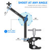 Picture of NEEWER Clamp with 1/4" and 3/8" Thread and 9.8 inches/25cm Adjustable Magic Arm with 1/4" Screws for Flash/LED Light/Microphone/Monitor, Compatible with SmallRig Cage, Load Up to 4.4lb - ST25C