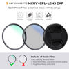 Picture of K&F Concept 52mm UV CPL Lens Cap Filters Kit -MCUV Lens ProtectionFilter Circular Polarizer Filter Lens Cover Cleaning Cloths Kit for Camera Lens (K Series)