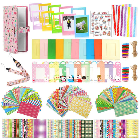 Picture of Latest Colorful Bundle Kit for Accessories Kit, Compatible With Fujifilm Mini 9 8 11 12 70 90 Accessories Include Photo Albums Film Stickers Desk Stands Hanging Frame Clips Straps