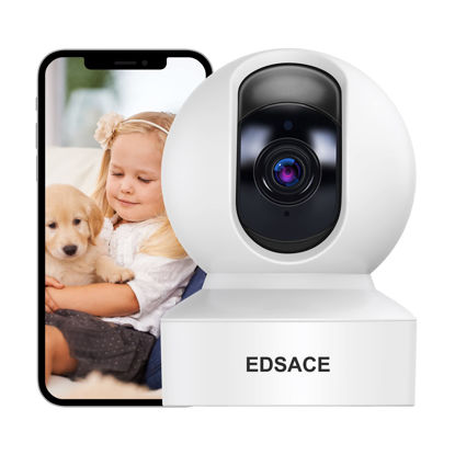 Picture of Indoor camera with motion detection wireless security camera for home security 3 days free cloud storage baby camera pet camera with phone app smart dome camera house keeping cameras with 2 way audio