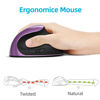 Picture of Woddlffy Ergonomic Mouse Wireless,Rechargeable Vertical Mouse Right Handed Small Mouse with 6 Buttons 3 Adjustable 1000/1200/1600 DPI for Laptop,Desktop,PC, MacBook（Purple