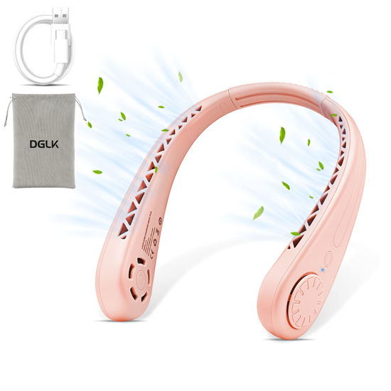 Picture of DGLK The Portable Neck Fan From Popular Earphone Design,The Leafless Neck Fan Perfect For Personal Fan,with Features,Battery Powered Fan, Suitable For Outdoor Sports