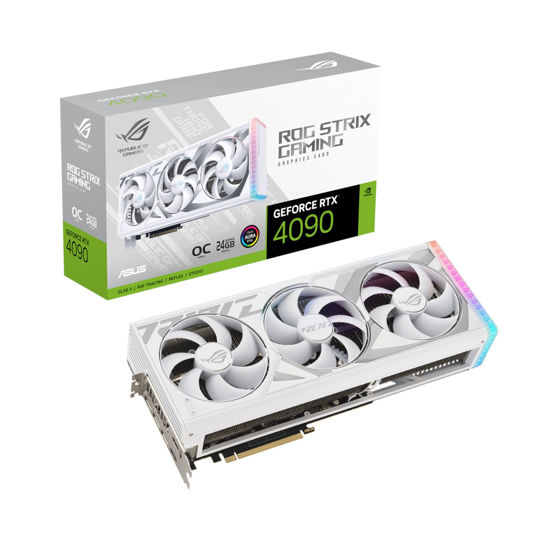 Picture of ASUS ROG Strix GeForce RTX 4090 Gaming Graphics Card White (PCIe 4.0, 24GB GDDR6X, HDMI 2.1A, DisplayPort 1.4A)