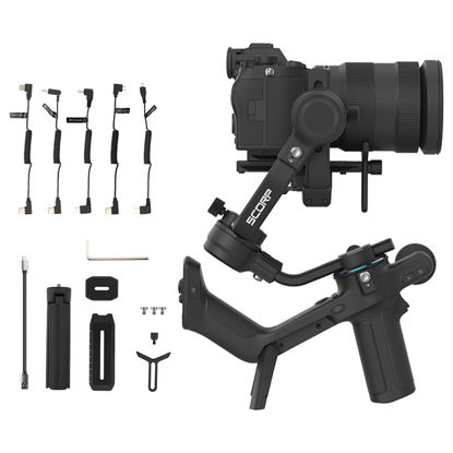 Picture of FeiyuTech Official SCORP-C Camera Stabilizer,3-Axis Handheld Gimbal for DSLR and Mirrorless Camera,5.5lbs Payload,Sony,Canon,Panasonic,Lumix,Nikon,Fujifilm,Grip,Lightweight,Button Control