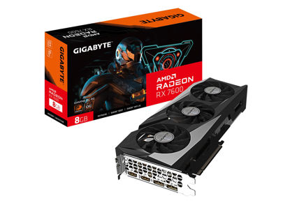Picture of Gigabyte Radeon RX 7600 Gaming OC 8G Graphics Card, 3X WINDFORCE Fans 8GB 128-bit GDDR6, GV-R76GAMING OC-8GD Video Card