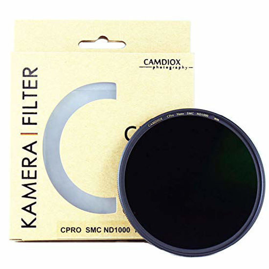 Picture of Camdiox CPRO Slim Multi-Coating ND1000 10-Stop Filter - 16 Layer Nano Coated Neutral Density 1000x ND 3.0 for Film Digital SLR mirrorless Camera (77mm)