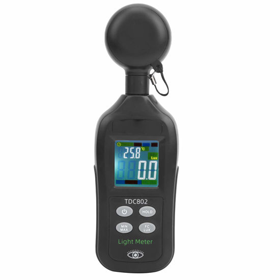 Picture of TDC802 Luxmeter, Hand Held 4 Digit LCD Display Digital Light Meter Photometer 0Lx - 200K Lx with High Accuracy and Small Error