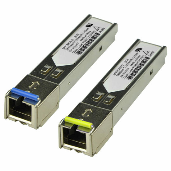 Picture of Durable 2PCS 1.25G Single-Mode Fiber SC Simplex Connector 1000BASE BiDi 1310nm/1550nm 3km SFP Transceiver Module SFP-BX03-D