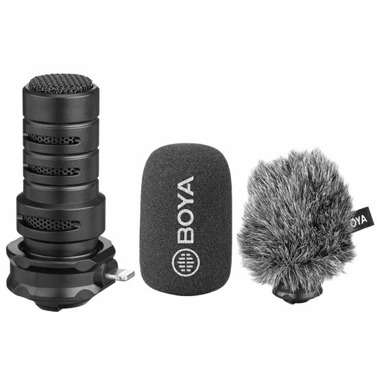 Picture of BOYA iPhone Directional Microphone Lightning, Digital Cardioid MFI Lightning Mic with Superb Sound for iPhone 11 x 8 7 7plus iPad iPod Touch iOS Recording YouTube Video Vblog Livestream