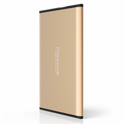 Picture of Maxone 320GB Ultra Slim Portable External Hard Drive HDD USB 3.0 for PC, Mac, Laptop, PS4, Xbox one - Gold