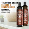 Picture of Beard Wash & Beard Conditioner Set w/Argan & Jojoba Oils - Softens & Strengthens - Natural Sandalwood Scent - Beard Shampoo w/Beard Oil (10oz)